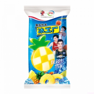 伊利 CBA聯(lián)賽官方合作伙伴冰工廠炫菠蘿口味雪泥雪糕冰淇淋 
